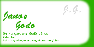 janos godo business card